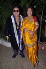 bapi lahiri with wife chitrani at the sangeet Ceremony of Bappa Lahiri and  Taneesha Verma in Juhu Millenium Club, Mumbai on 15th April 2012.JPG