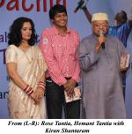 Rose Tantia, hemant Tantia with Kiran Shantaram at a musical tribute to Sachin Tendulkar by Hemant Tantia in Mumbai on 24th April 2012.jpg