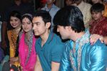 Aamir Khan promotes Satyamev Jayate on star plus serial sets in Andheri, Mumbai on 30th April 2012 (1).JPG