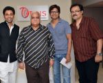 Shaan, Daman Sood with the Partners Bishwadeep Chatterjee and Abhishek Pandey at the Opening of a boutique sound studio, Orbis on 19th May 2012.jpg