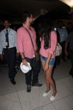 Sonal Chauhan and Neil Mukesh snapped at the airport in Mumbai on 24th June 2012 (8).JPG