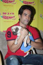 Tusshar Kapoor with dog Macho on the sets of Radio Mirchi to promote Kya Super Kool Hain Hum in Lower parel, Mumbai on 25th June 2012 (67).JPG