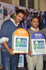 John Abraham, Rahul Bose at the press conference of the Tenth Standard Chartered Mumbai Marathon 2013 in Mumbai on 18th July 2012 (1).jpg