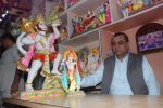 Paresh Rawal sells Ganesh idols for the promotion of his film Oh My God on 7th Sept 2012 (22).JPG