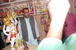 Paresh Rawal sells Ganesh idols for the promotion of his film Oh My God on 7th Sept 2012 (45).JPG