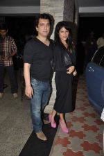 said nadiadwala with wife wardha at Chunky Pandey_s birthday bash in Mumbai on 25th Sept 2012.JPG