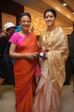 Tanuja and Kajol at North Bombay Sarbojanin Durga Puja 2012- Juhu.JPG