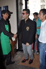 Karan Johar at Student of the year launch Starbucks new shop in Mumbai on 24th Oct 2012 (34).JPG