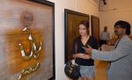 Shazahn Padamsee inaugurated painting exhibition of Artist Ramesh Thorat at Jehangir art gallery, Kala Ghoda in Mumbai on 11th Dec 2012 (8).jpg