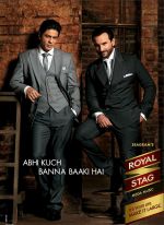 Shahrukh and Saif Ali Khan in Seagram_s Royal Stag Ad.jpg