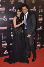 Genelia D Souza, Ritesh Deshmukh at Screen Awards red carpet in Mumbai on 12th Jan 2013 (106).JPG
