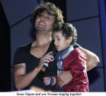 Sonu nigam and son Nevaan at doctor_s conference in Mumbai on 19th Jan 2013.jpg