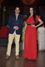 Tusshar Kapoor, Neha Dhupia at the launch of Colors TV Serial Nautanki - The Comedy Theatre in Filmcity, Mumbai on 25th Jan 2013 (35).JPG