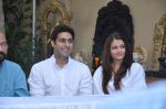 Aishwarya Rai, Abhishek Bachchan pledge their support towards the girl child through Plan India at his home on 9th Feb 2013 (11).JPG