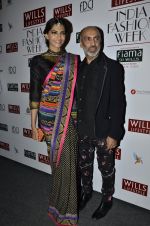 Sonam Kapoor at Manish Arora Show Garnd Finale at Wills Lifestyle India Fashion Week 2013 Day 5 in Mumbai on 17th March 2013 (86).JPG