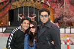 Shiamak Davar, Aishwarya Rai Bachchan and Abhishek Bachchan arrive at Vancouver for TOIFA 2013