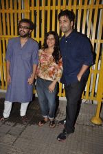 Dibakar Banerjee, Zoya Akhtar, Karan Johar at Bombay Talkies screening in Ketnav, Mumbai on 30th April 2013 (65).JPG