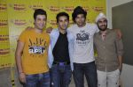 Varun Sharma, Pulkit Samrat, Ali Fazal, Manjot Singh at the Promotion of Fukrey at 98.3 FM Radio Mirchi in Mumbai on 9th May 2013 (8).JPG