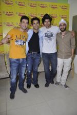 Varun Sharma, Pulkit Samrat, Ali Fazal, Manjot Singh at the Promotion of Fukrey at 98.3 FM Radio Mirchi in Mumbai on 9th May 2013 (6).JPG