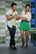 Varun Dhawan and Parineeti Chopra launch WeChat in India in Taj Colaba, Mumbai on 14th May 2013 (59).JPG