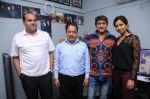 Dhananjay Kumar Yadav (Producer), B.N.Ojha (Director) with Aadesh Srivastav, & Shreya Ghosal, at the song recording for the Film Janta vs Janardan - Aam Aadmi.JPG
