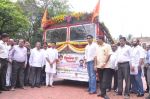 Abhishek Bachchan flags off 2 BEST buses along with Mayor of Mumbai Sunil Prabhu and Yuva Sena President Aditya Thackrey in Mayor_s Bungalow on 8th July 2013 (21).JPG