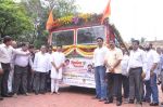 Abhishek Bachchan flags off 2 BEST buses along with Mayor of Mumbai Sunil Prabhu and Yuva Sena President Aditya Thackrey in Mayor_s Bungalow on 8th July 2013 (22).JPG