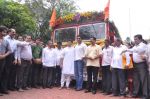 Abhishek Bachchan flags off 2 BEST buses along with Mayor of Mumbai Sunil Prabhu and Yuva Sena President Aditya Thackrey in Mayor_s Bungalow on 8th July 2013 (27).JPG