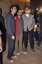 Amitabh Bachchan, Arjun Rampal, Nikhil Advani at D-day special screening in Light Box, Mumbai on 18th July 2013 (30).JPG