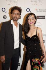 Actress and LIFF Brand Ambassador Feryna Wazheir with Irrfan Khan at gala opening of London Indian Film Festival. Credit - Photos by www.saiphotography.com.jpg