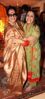 Chaitrani Lahiri and Ila Arun at Bappi Lahiri_s Ganpati celebrations in Mumbai on 9th Sept 2013.jpg
