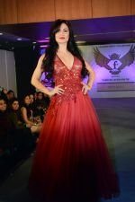 Elli Avram walks for nitya bajaj as a showstopper in her latest collection at amsterdam kitchen and bar in saket, delhi on 6th Dec 2013 (15)_52a584a5b9b76.jpg