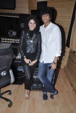 Brother Palash Muchhal wishing Palak Muchhal for winning the Zee Cine Awards after the song recording for Shilpa Shetty_s productions film _Dishkiyaaoon_ .3_52f870fb5bf03.JPG