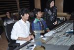 Palak & Palash Muchhal at the recording of song with singer Arijit Singh for Shilpa Shetty_s productions film _Dishkiyaaoon_ (1)_52f870c0d3cfa.JPG