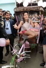 Nargis Fakhri walk for veet  be the diva campaign at Chandani chowk metro station to Red Fort on Wednesday, 12-02-2014  (8)_52fc528ec44f4.JPG