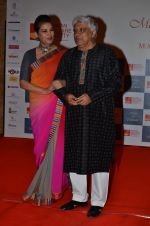 Shabana Azmi, Javed Akhtar at the red carpet for Manish Malhotra Show Men for Mijwan in Mumbai on 1st April 2014  (205)_533bf0ee1a0ad.JPG
