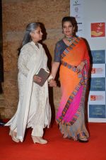 Shabana Azmi, Jaya Bachchan at the red carpet for Manish Malhotra Show Men for Mijwan in Mumbai on 1st April 2014  (235)_533bf0f01c15f.JPG
