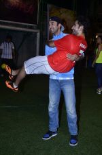 Ranbir Kapoor plays soccer with Armaan Jain to promote Lekar Hum Deewana Dil in Chembur, Mumbai on 17th June 2014 (169)_53a178b948fd1.JPG