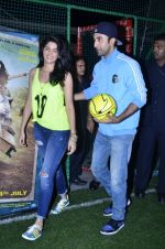 Ranbir Kapoor, Deeksha Seth plays soccer with Armaan Jain to promote Lekar Hum Deewana Dil in Chembur, Mumbai on 17th June 2014 (136)_53a178c845cbb.JPG