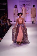 Model walk the ramp for Krishna Mehta at Lakme Fashion Week Winter Festive 2014 Day 3 on 21st Aug 2014 (208)_53f740ee8c7ce.JPG