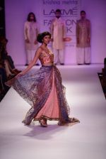 Model walk the ramp for Krishna Mehta at Lakme Fashion Week Winter Festive 2014 Day 3 on 21st Aug 2014 (221)_53f74101ebb22.JPG