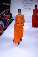 Model walk the ramp for Purvi Doshi at Lakme Fashion Week Winter Festive 2014 Day 3 on 21st Aug 2014 (36)_53f74102e34a0.JPG