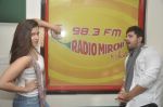 Mannara and Karanvir Sharma at Radio Mirchi Mumbai for promotion of Zid (3)_54698b39aabb5.JPG