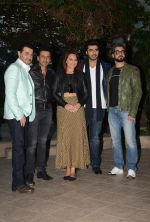 Sonakshi Sinha, Arjun Kapoor, manoj Bajpai, Sanjay Kapoor at Tevar Delhi promotions on 4th Jan 2015 (13)_54aa35a8c96b4.jpg