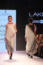 Model walks the ramp for Mayank and Shraddha Nigam Show at Lakme Fashion Week 2015 Day 2 on 19th March 2015 (51)_550c073181f37.JPG