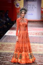 Model walk the ramp for JJ Valaya on day 1 of Amazon India Fashion Week on 25th March 2015 (335)_5513d11c9e77b.JPG