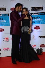 Abhishek Bachchan, Aishwarya Rai Bachchan at HT Mumbai_s Most Stylish Awards 2015 in Mumbai on 26th March 2015 (1135)_5515438428ac3.JPG