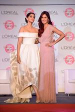 Katrina Kaif and Sonam Kapoor with l_oreal Paris unveil Matte or Gloss as the beauty trend for Cannes 2015 on 25th april 2015 (142)_553c9219c6fd1.JPG