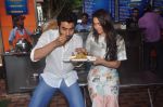 Jackky Bhagnani, Lauren Gottlieb at Welcome to Karachi promotions in Karachi Sweets, Bandra on 15th May 2015 (44)_555729238d30c.JPG