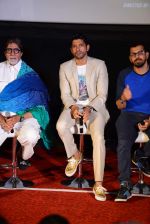 Amitabh Bachchan, Farhan Akhtar, Bejoy Nambiar at Wazir Trailer Launch at PVR juhu on 3rd June 2015 (12)_556fe8199ca6e.JPG
